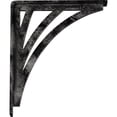 thumbnail image 4 of Ekena Millwork 1 1/2"W x 10"D x 12"H Nevio Wrought Iron Bracket, (Single center brace), Antiqued Warm Silver, 4 of 7