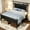 Black, variant on MARQUESSIA Tall Bed Frame Full with Upholstered Headboard and LED Lights Victorian Vintage 20" Under Bed Storage Heavy Duty Metal Slats & Noise Free White