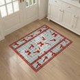 thumbnail image 3 of ODIKA 3'x5' Washable Accent Rug Pet Friendly, Non-Shedding Mat Classroom Pencil Schoolgirl Layout Plaid Stars School Abstract for Bedside, Nursery Room, 3 of 7