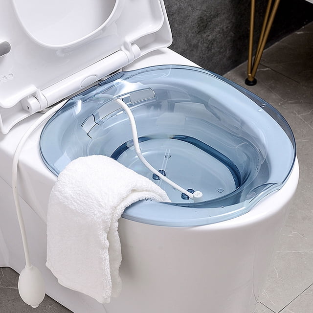 Milisten 1 Ensemble de Bain Assis en Plastique pour Usage Post-Partum avec Forme de Bassin Confortable pour Femmes