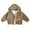 Khaki, variant on Lightweight Hooded Windbreaker Jacket for Boys Girls Outdoor Sports Playground Casual Wear Zipper Coat