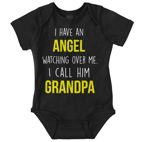 Sweet Grandfather Angel Love Memories Romper Boys or Girls Infant Baby Brisco Brands 12M
