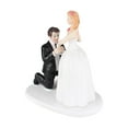 thumbnail image 5 of Wedding Cake Toppers Bride and Groom Figurines Ornament Simulated Miniature Model Wedding Cake Dolls for Wedding, Engagement, 5 of 8
