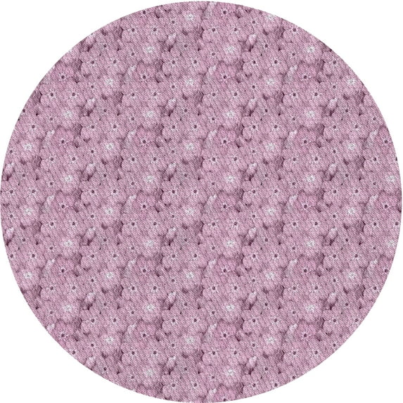 Ahgly Company Indoor Round Patterned Pink Novelty Area Rugs, 8' Round