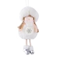 thumbnail image 2 of PVCS Girl Angel Plush Doll Snowflake Pattern Christmas Tree Pendant - White, 2 of 5