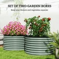 thumbnail image 3 of Outsunny Galvanized Raised Garden Bed, Set of 2 Planter Box with Safety Edging, Easy-to-assemble, Light Green, 3 of 9