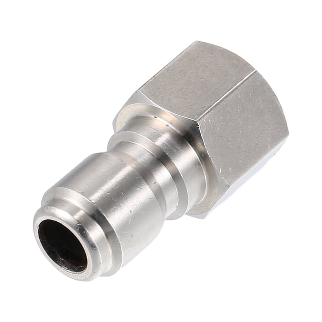 Adaptador de pistola de lavadora a presión, acoplador exterior universal para automóvil, acero inoxidable M10 x 1.0 tono plateado