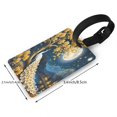 thumbnail image 2 of Sikiie Moonlit Golden Tree Peacock Luggage Tags Privacy Cover ID Label Suitcase Tags Identifiers For School Bags,Suitcases, 2 of 7