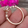 thumbnail image 5 of Moissanite Diamond Engagement ring Classic Vintage Style 1.25 Carat Art Deco ring on 10k Rose Gold, 5 of 5