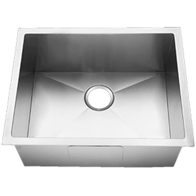 CI HBS2318 15 Gauge Zero Edge Alto Stainless Steel Single Bowl Flat Rim