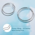 thumbnail image 5 of Turandoss Thick Gold Plated Chunky Large Hollow Tube Hoops Earrings for Women Hypoallergenic Lightweight Jewelry Birthday Gift for Women 13/15/20/25/30/40mm, 5 of 9