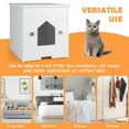 thumbnail image 4 of Gymax Cat Litter Box Enclosure w/ Flip Magnetic Half Door Hidden Litter Box Enclosure White, 4 of 10