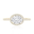 thumbnail image 4 of Rosec Jewels Lab Created Diamond Ring for Women - EF-VS Grade East West Engagement Ring, 14K Yellow Gold, US 4.50, 4 of 8