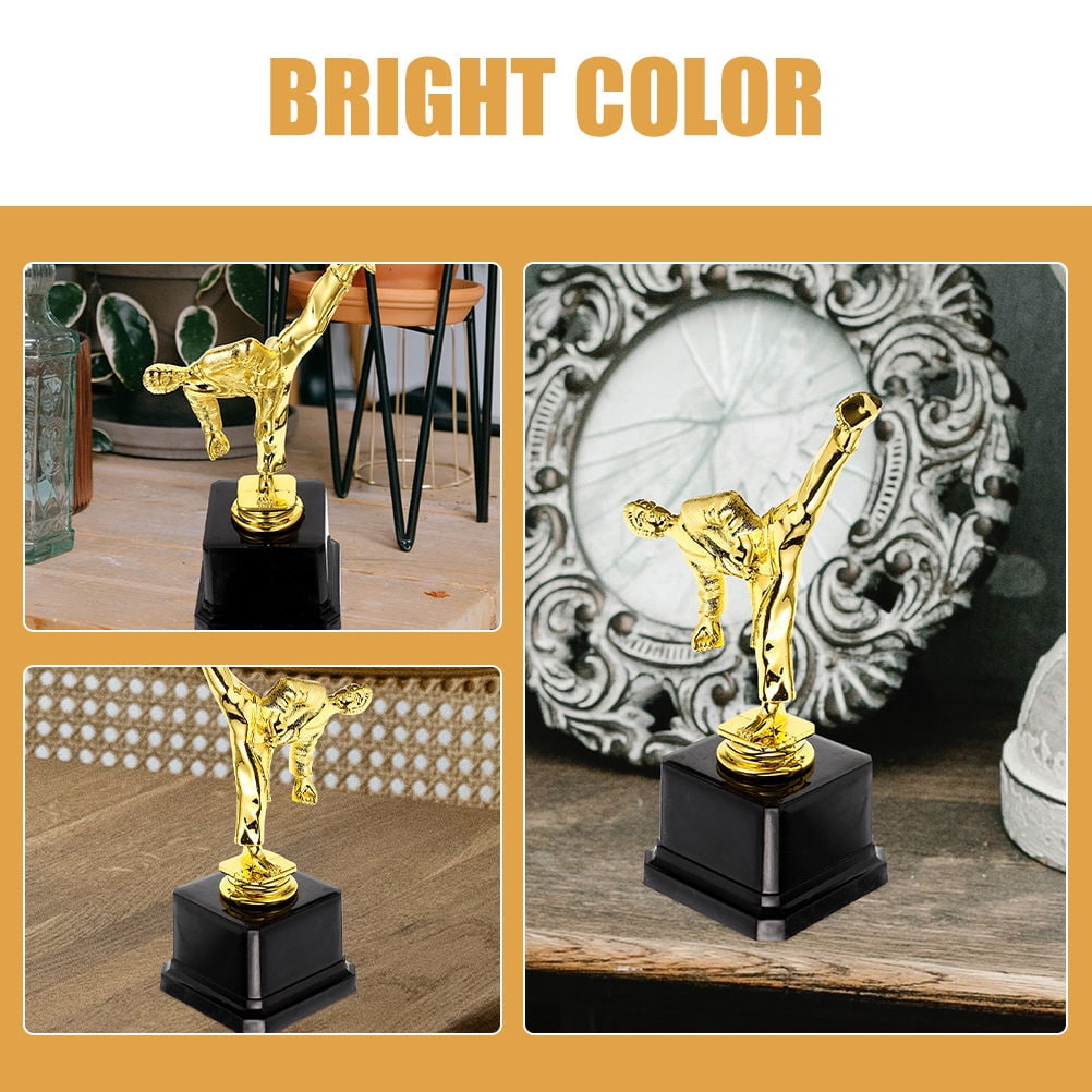 HONMEET Set of 2 Plastic Competition Trophies for School Awards, Sports, Academic & Achievement Recognition