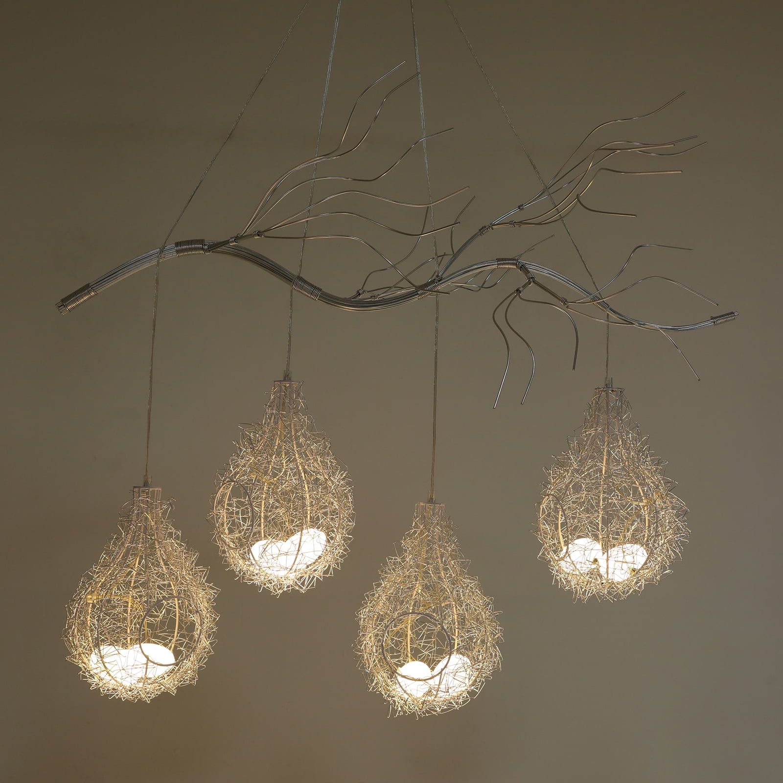 Creative Bird's Nest Chandelier, Ceiling Lamp Fixture, Rustic Pendant Light