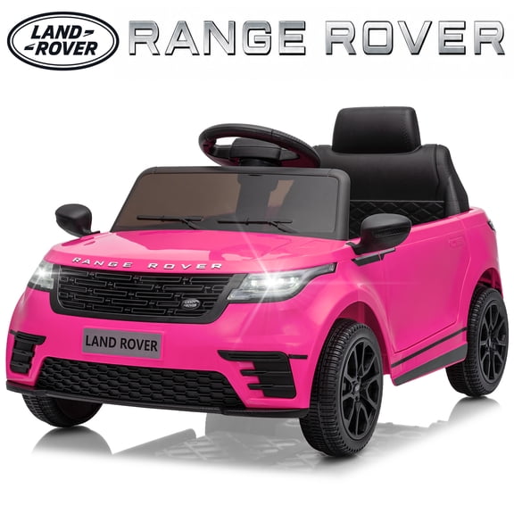 UBesGoo Licensed Land Rover Ride On Car, 12V Electric Car for Kids, Toddler Car Toy with Remote Control, LED Lights & Bluetooth, Ages 2-5, Rose Pink