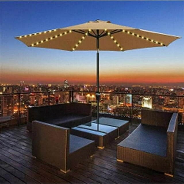 Lámpara LED Holiday Bright Lights con forma de paraguas, 208 bombillas, color blanco