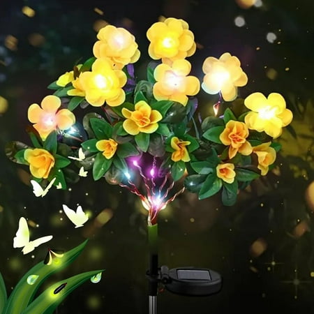 

Azalea Flowers Solar-Powered Lights 2024 New Led Flowers Outdoor Solar Solar Flowers Lights Outdoor Garden Waterproof Artificial Hanging Flowers Lights