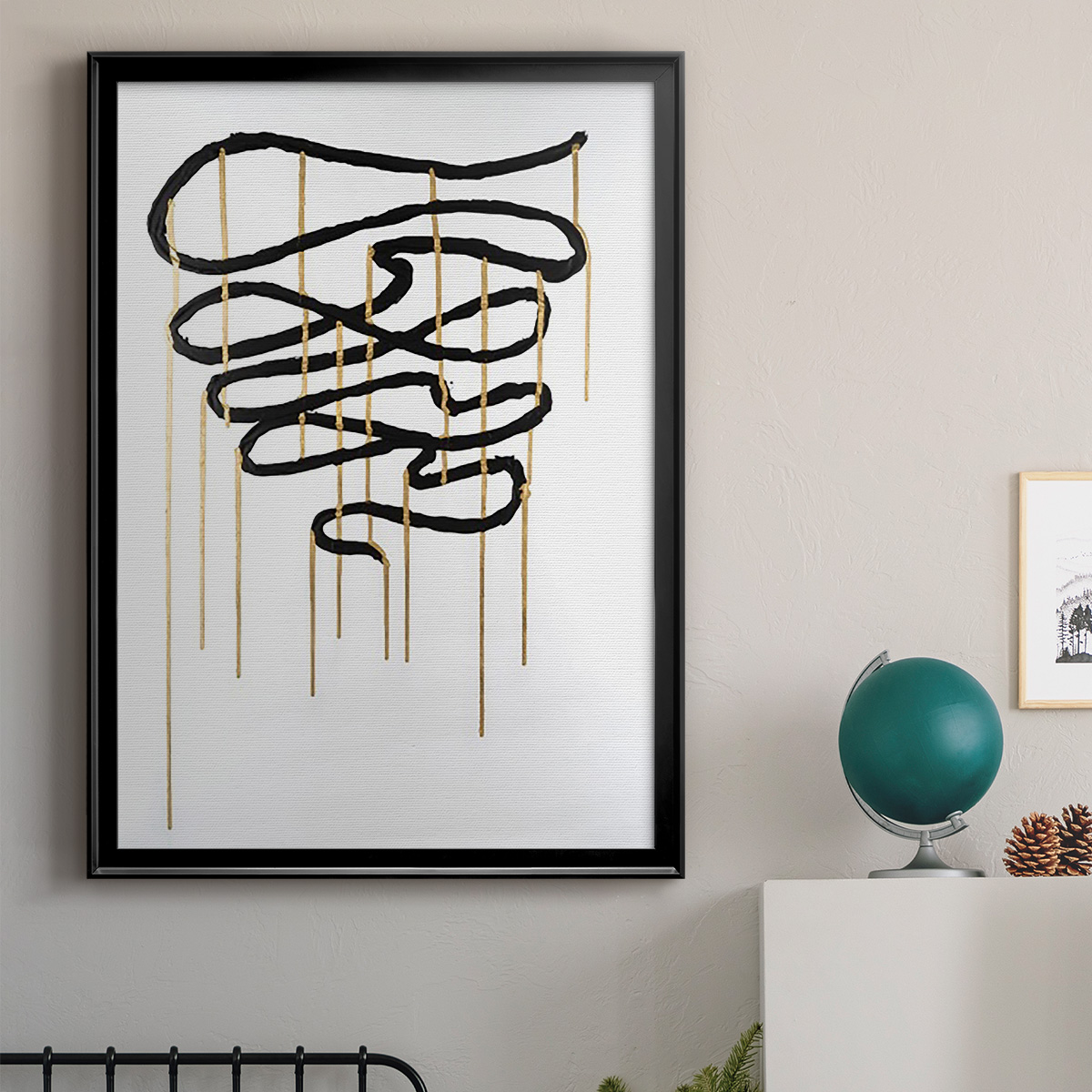 Weeping Ribbon I Premium Framed Print, in Gold, Black, or Silver - Ready to Hang