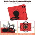 thumbnail image 3 of Dteck Kids Case for iPad mini 5, iPad mini 4 Case, iPad mini 3/2/1 Case 7.9-inch, Rotating Stand Handle Grip Kids Friendly Silicone Shockproof Shell Shockproof Rugged Case for iPad mini 7.9",Red, 3 of 7