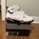 thumbnail image 1 of Ni - ke Ni - ke Air Jordan 7 Retro Men Size 11.5 304775-104 White Bronze-Cardinal Red Shoes, 1 of 5