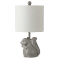 thumbnail image 4 of SAFAVIEH Sunny 18 in. Squirrel Grey Ceramic Table Lamp with 100% White Cotton Shade, 4 of 6