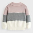 thumbnail image 7 of Lmnyox Boys Girls Turtle Neck Pullover Sweaters Long Sleeve Color Block Knit Tops Fall Winter Fashion Sweaters, 7 of 7
