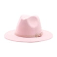 thumbnail image 4 of Sombreros Fedora para mujer con hebilla de cinturón, sombrero de Panamá suave y cómodo de moda, , cálido, flexible, para otoño e invierno, 59-61cm Salvador Sombrero de fieltro, 4 of 10