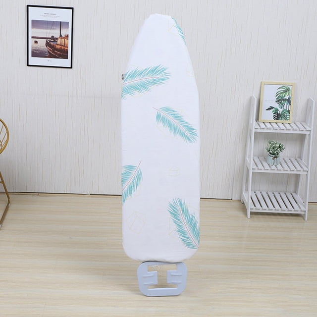 MYG Ironing Board Cover, Full Size Scorch Resistant Padding, Elastic Edge, Heavy Duty Iron Pad Covers Standard Boards, Green Feather