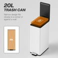 thumbnail image 4 of HOMCOM 5.3gal Garbage Bin, Kitchen Trash Can with Soft-close Lid, White, 4 of 10