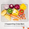 thumbnail image 3 of U-Taste 18/8 Stainless Steel Cooling Baking Cooking Rack 14.3 x 9.8 inches with 4 Legs, 2 Cross Bars (Medium, Rectangle), 3 of 8