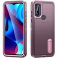 thumbnail image 2 of for Motorola Moto G Power (2023) Case with Kickstand, [10FT Military Drop Protection] Rugged Heavy Duty Hard PC+Soft Silicone Rubber Bumper Hybrid Triple-Layer Case,
Purple+Pink, 2 of 9