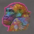 thumbnail image 2 of Colorful Neon Gorilla | Dean Russo Art Animal Lover Ladies Racerback Tank Top, Dark Grey, X-Large, 2 of 6
