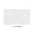 thumbnail image 4 of Better Trends Trier Collection 25% Cotton & 75% Polyester 24" x 40" Rectangle Bath Rug in White, 4 of 5