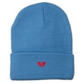 thumbnail image 5 of Mini Broken Heart Embroidered Long Beanie - Sky Blue OSFM, 5 of 5