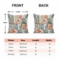 thumbnail image 6 of Decorative Throw Pillow Covers 16x16 Inch Set of 2 Pink Flowers Home Decor Pillow Cases for Couch, Vintage Flowers Patchwork Cushion Case for Living Room Bedroom Bed Car Chair, 6 of 9