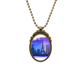 thumbnail image 1 of Francia Paris Eiffel Tower patron Landmark ilustración acuarela azul Collar Colgante Vintage de bronce antiguo de joyeria de lujo de regalo Unbranded M, 1 of 3