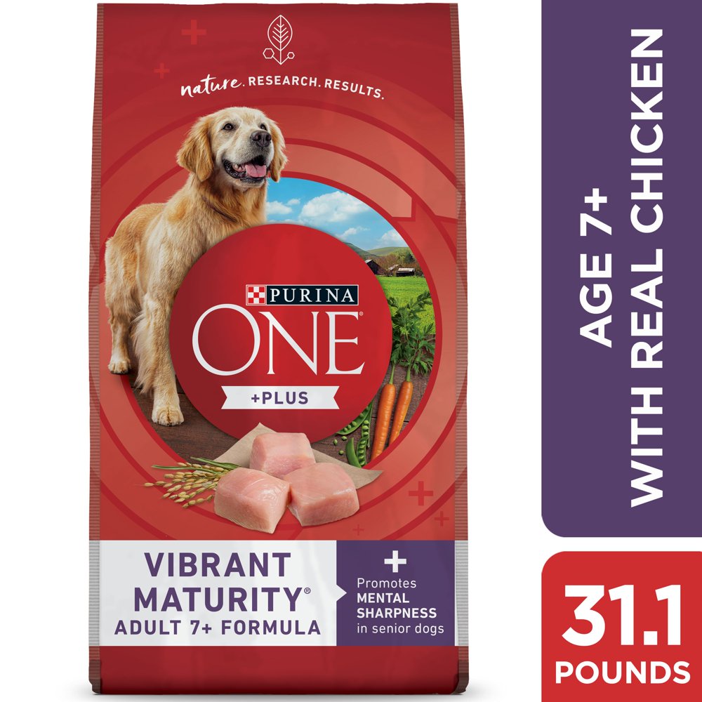 Purina ONE High Protein Senior Dry Dog Food, +Plus Vibrant Maturity