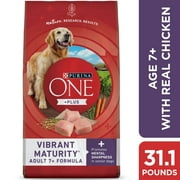 Purina ONE High Protein Senior Dry Dog Food, +Plus Vibrant Maturity Adult 7+ Formula, 31.1 lb. Bag