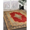 thumbnail image 2 of Ahgly Company Indoor Round Traditional Gold Medallion Area Rugs, 4' Round, 2 of 6