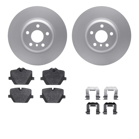 Dynamic Friction Company Rear Geospec Brake Rotors with 5000 Advanced Brake Pads includes Hardware 4512-31265