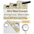 thumbnail image 6 of Yellow Flowers Blackout Curtains 90 Inches Long for Bedroom, Country Pastoral Floral Leaves Vines Thermal Insulated Room Darkening Black Out Window Curtain Panels Grommet Drapes for Living Room, 6 of 8