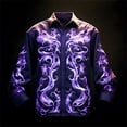 thumbnail image 1 of Camisas de hombre de moda de lujo con pétalos, informal, para exteriores, con farolas, suaves y cómodas, con patrón de alta definición, nuevas camisetas para hombre, 1 of 6
