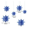 thumbnail image 6 of Dserhfy 6Pcs 3D Holographic Snowflake Decorations Waterproof Glitter Paper Snowflakes Winter Home Decor for Christmas New Year's Birthday Parties, 6 of 8