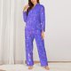 thumbnail image 2 of Fotbe Purple Glitter Conjunto de Pijama de Manga Larga para Mujer con Estampado, Ropa de Dormir de 2 Piezas, Conjunto de Casa Suave y Cómodo con Bolsillos-X-Large, 2 of 7