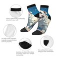thumbnail image 5 of Fuzoiu Starry Sky Cloud Bulldog Print Adult Socks, Crew Moisture-wicking Socks, Unisex Cushion Crew Socks,Casual Sports Ankle Socks, 5 of 7
