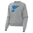 thumbnail image 2 of Women's Antigua Heather Gray St. Louis Blues Victory Pullover Sweatshirt, 2 of 3