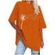 thumbnail image 1 of Camisetas de Manga Corta para las Mujeres Impreso Cuello Redondo Suelto Camiseta, Casual Cuatro Estaciones Blusa para el Hogar, 1 of 3
