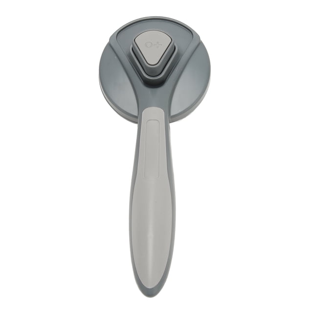 Cepillo para gatos de acero inoxidable con agujas de masaje para eliminar el pelo, cepillo autolimpiante, herramienta de aseo para mascotas, para gatos y perros, color gris.