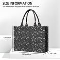 thumbnail image 3 of Large Capacity Tote Bag,Black White Halloween Candle Eye Bat Pattern Handbag Fashion Luxury Tote Bag,15.7"x13"x 5.1" Inches,Laptop Compatible, 3 of 6